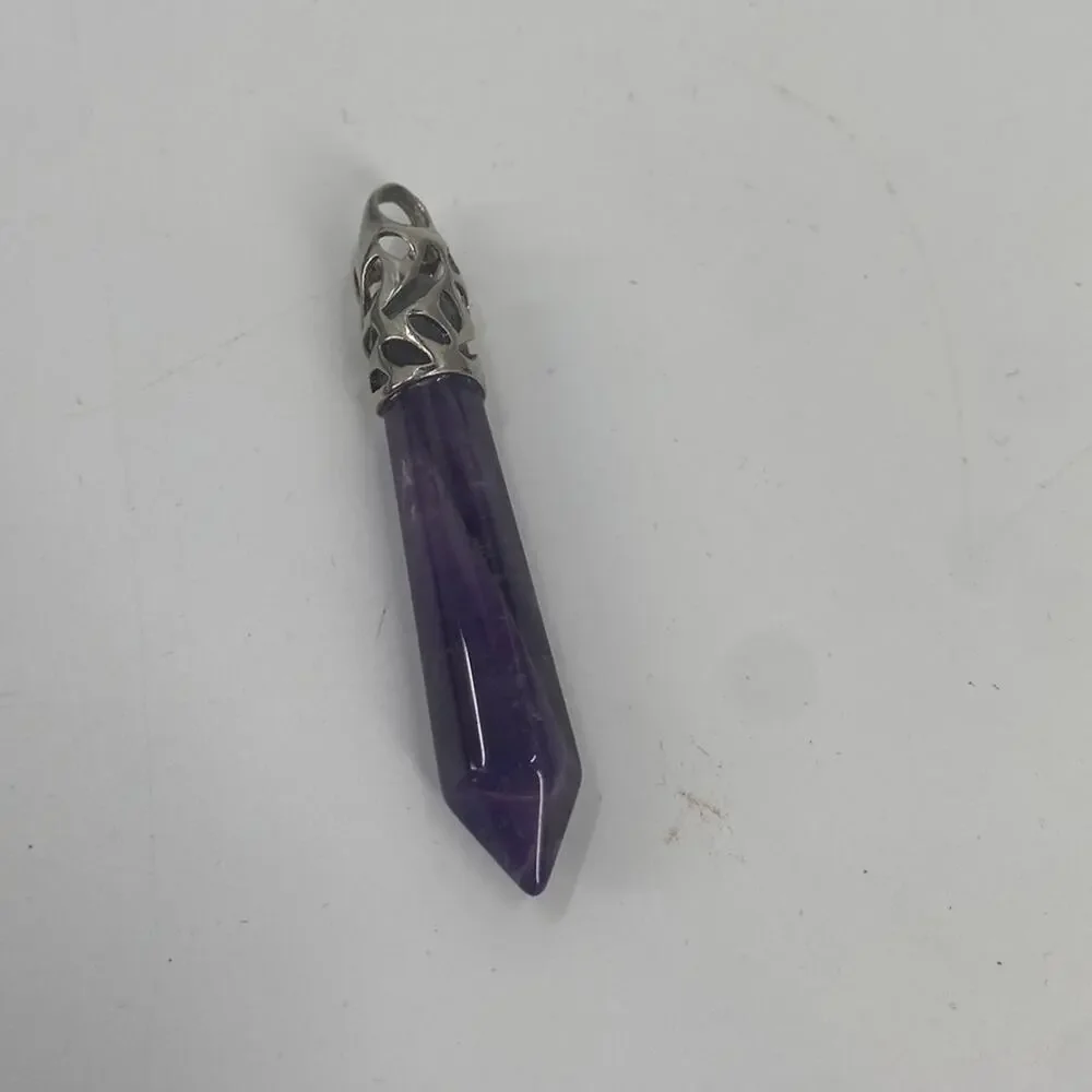 Amethyst point stone pendant